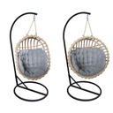 ПЛЕТЕНЫЙ ПОДВЕСНОЙ СТУЛ + КАРКАС + ПОДУШКА С УЗОРОМ