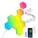 RGB светодиодные шестигранные настенные светильники, освещение, украшение, приложение для дистанционного управления