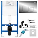 SLIM WC ЖЕЛЕЗНЫЙ КОМПЛЕКТ УНИТАЗ РАМА С КНОПКОЙ F ХРОМ REA