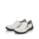 RIEKER женские белые кожаные туфли, полуботинки 46353