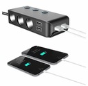 МОЩНЫЙ РАЗЪЕМ ДЛЯ ПРИЖИГАЛА 12–24 В 3XUSB + 1XUSB-C QC 3.0 120 Вт