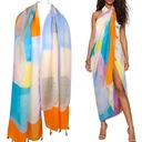 PAREO CHUSTA PLAŻOWA BAWEŁNIANA na strój narzutka letnia sukienka, KOLORY