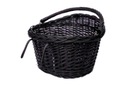 Плетеная корзина для велосипеда - черная
