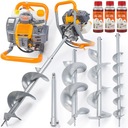 БУРА ДЛЯ ПОЧВЫ RITCH БЕНЗИНОВЫЙ Шнек 6 л.с. 3 ШНЕКА БУРЫ 10/20/30 + УДЛИНИТЕЛЬ