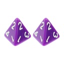 ZESTAW 2 KOSTEK K4 RPG FIOLETOWA KOŚĆ CZTEROŚCIENNA