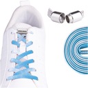 Шнурки плоские, синие и белые, 100 см.