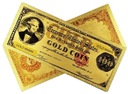 100 Dolarów 1882 Pozłacany Banknot Kolekcjonerski Nominał 100