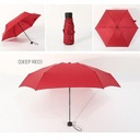 Svetelný dáždnik, kompaktný dáždnik, mini skladací červený EAN (GTIN) 0715838593579