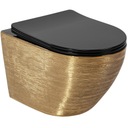 Унитаз CARLO Gold Brushed Black Seat Brash Gold Rea