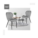 Krzesło fotel do salonu elegancki Mark Adler Prince 2.0 Grey Welur Wysokość mebla 85 cm