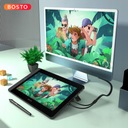 Графический планшет BOSTO 12HDK, ЖК-кнопки, GIFT Professional