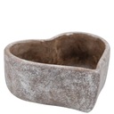 ЦЕМЕНТНЫЙ ЦВЕТОЧНЫЙ ГОРШОК СЕРДЦЕ, БЕЖЕВЫЙ, 7,5x18 см, С КРЫШКОЙ