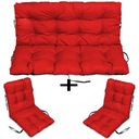 Мебельные подушки из РОТАНА 140x60x50 комплект 2+1 красный
