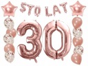 НАБОР декоративных шаров из розового золота на день рождения от 10 до 99 лет