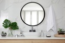 Зеркало для ванной круглое в стеклянной раме, 90 см