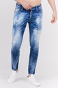 DSQUARED2 Modré džínsy SUPER TWINKY JEAN 54 Dĺžka nohavíc dlhá