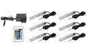 6x LED do witryn szklanych oświetlenie LED do półek gablot szafek RGB
