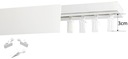 Stropná lišta jednoduchá PVC s krytom stropná záclonová tyč s krytom 120 Dĺžka koľajnice 120 cm
