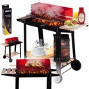 САДОВЫЙ УГОЛЬНЫЙ ГРИЛЬ, ХРОМИРОВАННЫЙ, ПОРТАТИВНЫЙ, РЕГУЛИРУЕМЫЙ, ПОРТАТИВНЫЙ ГРИЛЬ ДЛЯ ВЕРЛ, 2 ПОЛКИ