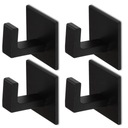 4x САМОКЛЕЯЩИЙСЯ КРЮЧОК ДЛЯ ВАННОЙ КРЮЧОК ДЛЯ ПОЛУЧЕНИЯ ДЛЯ ВАННОЙ, ЧЕРНЫЙ