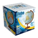 ГЛОБУС С ПОДСВЕТКОЙ 320 мм 2 в 1 ДЕРЕВЯННЫЕ ЧАСОВЫЕ ПОЯСЫ