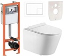 WC Set Flush рама белая кнопка + чаша