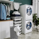 Skrinka na práčku sušička kúpeľne regál stĺpik práčka sušička biela Výška nábytku 180 cm