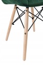 Čalúnená stolička MURET VELVET - zamatová tmavá Výška nábytku 72 cm