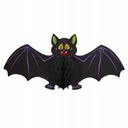 DUŻY NIETOPERZ NA HALLOWEEN WISZĄCY ROZETA OZDOBY DEKORACJE WISZĄCE 60cm