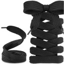 Шнурки черные плоские 120 см 11 мм