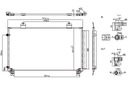 CONDENSADOR DE ACONDICIONADOR TOYOTA SIENNA 3.3 3.5 12.04- NISSENS 