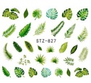 STZ-827 НАКЛЕЙКИ ДЛЯ НОГТЕЙ С ВОДОЙ ЛИСТОЧКИ