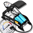 МОЩНЫЙ ДВУХПОРШНЕВОЙ АВТОМОБИЛЬНО-ВЕЛОСИПЕДНЫЙ НОЖНОЙ НАСОС С МАНОМЕТРОМ