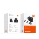 УНИВЕРСАЛЬНОЕ СЕТЕВОЕ ЗАРЯДНОЕ УСТРОЙСТВО MCDODO 2XUSB 12 Вт + КАБЕЛЬ FAST USB USB-C 1M