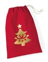 красный Мешок Санты МАЛЕНЬКИЙ 14х20 для подарков