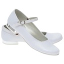 Белые туфли для причастия для девочек. Польские балетки OM830-39.