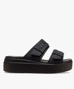 Crocs Brooklyn Buckle Low Wedge šľapky dámske sandále čierne 42-43