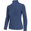 Женская водолазка, тонкий эластичный свитер, темно-синий, XS