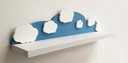 Полка для детской комнаты Скрытый крепеж Cloud Blue 120х24,5 см