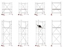 АЛЮМИНИЕВЫЕ мобильные передвижные леса 5,00 м 150 кг Вышки-подмости FARAONE AK400