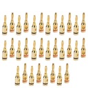 32 PCS GLOSNIKOWE WTYKI BANANE POZLACANY STOP ALUMINIUM OUVERT SEphoto 5
