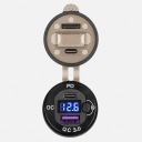 ЗАРЯДНОЕ МОТОЦИКЛЕТНАЯ DIN HELLA BMW USB-C PD QC3.0 ВОЛЬТМЕТР ВЫКЛЮЧАТЕЛЬ  фото 5