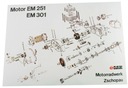 Плакат двигателя mz etz для MZ ETZ 250 251 СХЕМА по запчастям