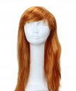 Искусственные длинные рыжие волосы 55см Красный парик с челкой