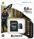 KINGSTON 64 ГБ micro SD XC C10 UHS-3 V30 A2 170 МБ