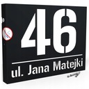 АДРЕСНАЯ ТАБЛИЧКА НОМЕР ДОМА С ПОДСВЕТКОЙ LED STREET 3D | 40X30 см ЧЕРНЫЙ