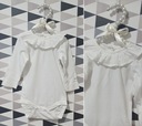 PETIT BATEAU obálkové biele dojčenské bavlnené body J.NOWE 68 6m Rukáv dlhý rukáv