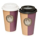 КОФЕЙНЫЕ БУМАЖНЫЕ КРУЖКИ 400мл, 100 шт + КРЫШКА