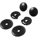 6 PIECES WYTRZYMALYCH FASTENERS MECHANISM FAST W HELMET MOTOCYKLOWYM, BLACK  photo 7