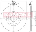 DISCOS ZAPATAS PARTE DELANTERA KAMOKA KIA CEE'D SW 1.4 109KM 